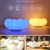 Luz de cabeceira LED Luz Creative Multimedia Flor De Armazenamento Lâmpada Silicone USB Mini Carregando Colorido Colorido Night Light