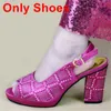 Yeni Moda Afrika Düğün İtalyan Ayakkabı Ve Çanta Setleri Eşleşen Çanta ile Ile İtalyan Ayakkabı Süslemeleri Toka Kayış Zarif Parti1