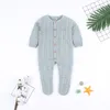 Newborn Props Clothes Hood Footed Rompers Baby Boy Costume Knit Outfit Infant Boys Girls Romper Photography 0-24M C0126