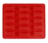 Food Grade Ice Cube Trays Cooler Puppy Paw Bone Rocket Cake Pan Silicone Treats Biscuit Baking Mold Cookie Cutter red SN2214