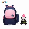 OKKID Dziecięce torby szkolne dla dziewcząt słodkie koreańskie styl dzieci różowy torba ortopedyczna plecak dla chłopca Waterproof Bookbag Prezent Y29303454