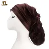 New Women Velvet Rasta Headdress Head Wrap Hat African turban Beanie Hair Loss Chemo Head Wrap Cap Slouchy Baggy Cap55921437670513