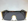 2220 Nieuwe topmannen zonnebrillen mode top metalen half frame UV400 ultraviolet beschermende bril Steampunk zomer vierkante stijl met pakket