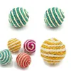 Ménage Pet Toy Sisal Sisal Balls Circulaire Multi Color Options Essential Pour Famille Famille Thinting Ball Animaux Fournitures Chaude Vente 0 6mya J2