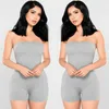 Jumpsuits femininos Macsuits 2021 Mulheres Sexy fora do ombro macacão macaco romper sem mangas Bodycon Strap Bodysuit Clubwear