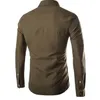 Mentes de veste de chemise pour hommes printemps au printemps automne dominateur mince chemisier à manches longues complexe Multi-bouton en métal décoratif manteau décoratif