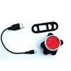 Luzes de bicicleta redonda brilham vermelho branco usb carga taillight bicicleta ao ar livre lâmpada traseira 3 LED fácil instalar preto 8xq o2