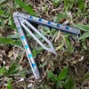 Theone Balisong Butterfly Trainer 훈련 나이프 BM51 V6 V3 D2 블레이드 티타늄 손잡이가 아닙니다 샤프 쥬트 스윙 나이프 바다 뱀 괴물 오징어 키메라 노틸러스 홈 EX10 C07