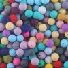 XCQGH 50pcs Silicone Beads 12mm Food Grade Silicone Sensory Teething Beads Mom Nursing Necklace DIY Jewelry Baby Teethers Y12214676340