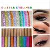 Vloeibare oogschaduw Langdurige waterdichte vloeistof glitter eyeliner potloden 10 kleuren glanzende glans eye voering make -up eyeliner