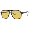 Markendesigner-Sonnenbrillen für Männer und Frauen, große Sonnenbrille mit quadratischem Rahmen, hochwertige Brillen mit grauen/gelben Gläsern und Box