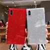 Bling Bling Glitter Telefon Kılıfı Için iphone 12 Pro Max Kare Telefon Kılıfı Iphone 11 Pro XS MAX XR 8Plus Anti-Bırak