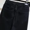 Harem Jeans Pour Femmes Taille Haute Plus La Taille Noir Lâche Mode Double Bouton Pleine Longueur Femme Sarouel LJ201030