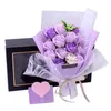 Jabón rosa ramo regalo conservado jabón eterno rojo púrpura azul rosa caja de regalo navidad boda día de san valentín decoración para el hogar ffb3886