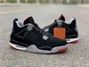 2022 Off Released Authentic 4 Bred Fire Red Union Guava Ice Noir Sail White Kaws 4s Men Athletic Shoes Sports Sneakers with Box