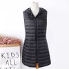 Schinteon Women Ultra Light Down Vest met capual Casual Long Slim Witte Duck Down Bottoming Vest Aankomst 201128