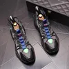 Mode män spets-up andningsbara gym läder skor vår höst högkvalitativa rund tå sport chunky atletic walking sneakers