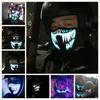 El Mask Flash LED Music Maskes med ljud aktivt för dansande Riding Skating Partys Voice Control Masks Party Masks DHL8083444