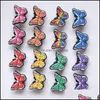 Butterfly Croc Charms Pvc Bute Dekoracja dekoracji Clog Charm Akcesoria Urodziny dla dzieci Adt Drop dostawa 2021 Częściowe buty xKH