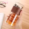 FSILE FASHING CLASSION TEA TEA CUP CUET Female محمولة تسرب مزدوج الطبقات الزجاجية