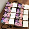 5pcslot fioriere portatili scatola di carta pieghevole fiore con copertura in PVC scatola di imballaggio fiore fiorista forniture per imballaggio T200115