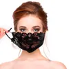 Maschera per strato viso Máscara Single Ladies del ricamo del merletto maglia nera regolabile sottile Bandage traspirante Mask