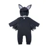 Costume d'Halloween pour enfant en bas âge garçon fille barboteuse Ins enfant drôle HatBat perruque combinaison tenue bébé nouveau-né dors ensemble tissu 20108019262