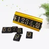 Big Label Counter Shelf Desk Top Sign Jewelry Combined Pricing Cube Digital ¥ Metal Price Tag Holder