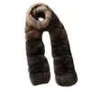 Szaliki Sable Collar Shawn Scarf Scarf Fur Winter Style Ciepłe i Modne