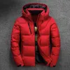 Revestimento térmico da jaqueta dos homens quentes grossos Neve Neve Neve Vermelho Parka masculino outwear quente - pato branco para baixo jaqueta 201223