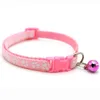 2021 12-styles Hond Puppy Kat Kraag Breakaway Verstelbare Cats Collars met Bell Bling Paw Charms Pet Decoration Supplies