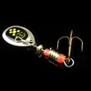 Appât métallique à paillettes pour la pêche, leurre rotatif avec cuillère et crochets Wobbler, Crankbait, 6cm, 2.5g