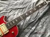 Loja personalizada Ace Frehley Signature 3 captadores guitarra elétrica guitarra esquerda guitarra bordo bordo woodtransparent vermelho color2008488