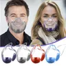 Maschera per labbra trasparente scudo viso chiaro scudo nero in cotone nero maschera maschera per muto