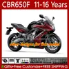Corpo de motocicleta para Honda CBR-650 CBR 650 CBR650 F 2011-2016 Bodywork 73No.9 CBR-650F CBR650F 11 12 13 14 15 16 Matte Preto CBR 650F 2011 2012 2013 2015 2016 Fairings