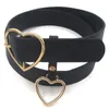 Black Belts Classic Heart Buckle Design New Fashion Women Faux Leather Heart Accessory Adjustable Belt Waistband For Girls