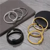 3 pçsset numeral romano pulseiras dos homens de aço inoxidável corda fivela pulseiras abertas ouro pulseira bileklik jóias7388374