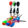 Nector Collector Kit With Quartz Tips Dab Straw Oil Rigs Silicone Smoking Pipe glass pipe smoking accessories dab rig