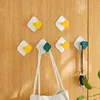 4st väggmonterad krok multifunktionell kreativ designhängare krokar kylskåp hängande gratis klädhängare yfax3217