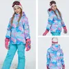 Kinderen ski pak kinderen merken winddicht waterdichte warme meisjes en jongens sneeuw set broek winter skiën en snowboarddoek kind