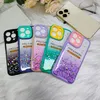 Pour iPhone 13 Pro Max mini coques de téléphone époxy brillant acrylique dur PC arrière pour Samsung Galaxy s22 + s22 ultra s21 fe A03 core A13 A22 avec sacs opp C