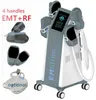 NOUVELLE arrivée 4 poignées 7 Tesla EMS amincissant la stimulation musculaire électromagnétique brûlant les graisses hienmt sculptant l'équipement de beauté RF Fat Removal avec coussin