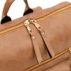 PUレザーレディースバックパックバッグ2021新しい高級スクールバックパックデザイナー女性旅行ショッピングバックパックバッグ
