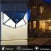 Novelty Lighting Motion Sensor Security lamps 100 LED Solar Wall Lights Wireless IP65 Waterproof Powered Lamp with 3 Modes