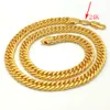 THAI BAHT COLLIER EN OR Massif GF Lourd 88 Grammes Bijoux 4mm D'ÉPAISSEUR HAUT XP Chaîne Gourmette Cubaine Timbre 24 K link7957799