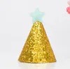 Golden Glitter Urodziny Kapelusz z Star Party Baby Shower Decor Headband Photo Recs Children Party Decor Gold Party Hats Sn5113