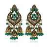 Lampadario ciondola Retro Bollywood Kundan Jhumka Jhumki Orecchini pendenti Gypsy Fashion Jewelry M2EA1