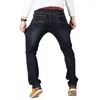 28-50 Big Taille Homme Pantalon High Stretch Straight Baggy Pantalon Mode Casual Noir Bleu Denim Homme Business Jeans Classique 201128