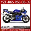 Motorradkarosserie für Yamaha YZF-R6S YZF600 YZF R6 S 600 Stock Blue CC 06–09 Karosserie 96No.81 YZF R6S 600CC YZFR6S 06 07 08 09 YZF-600 2006 2007 2008 2009 OEM-Verkleidungsset