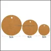 Greeting Cards Event & Party Supplies Festive Home Garden 3/4/5Cm Blank Round Hang Tags Vintage Kraft Paper Tag Diy Bookmark Mes Small Produ